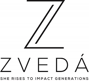 ZVEDÁ: SHE RISES TO IMPACT GENERATIONS logo