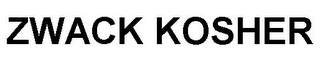 ZWACK KOSHER logo