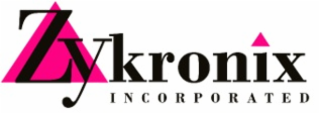 ZYKRONIX INCORPORATED logo