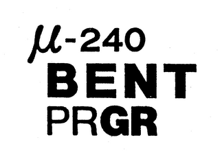 µ-240 BENT PRGR logo