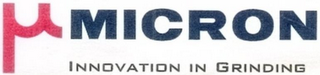 µ MICRON INNOVATION IN GRINDING logo