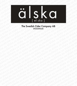 ÄLSKA [EL:SKA] THE SWEDISH CIDER COMPANY AB STOCKHOLM logo